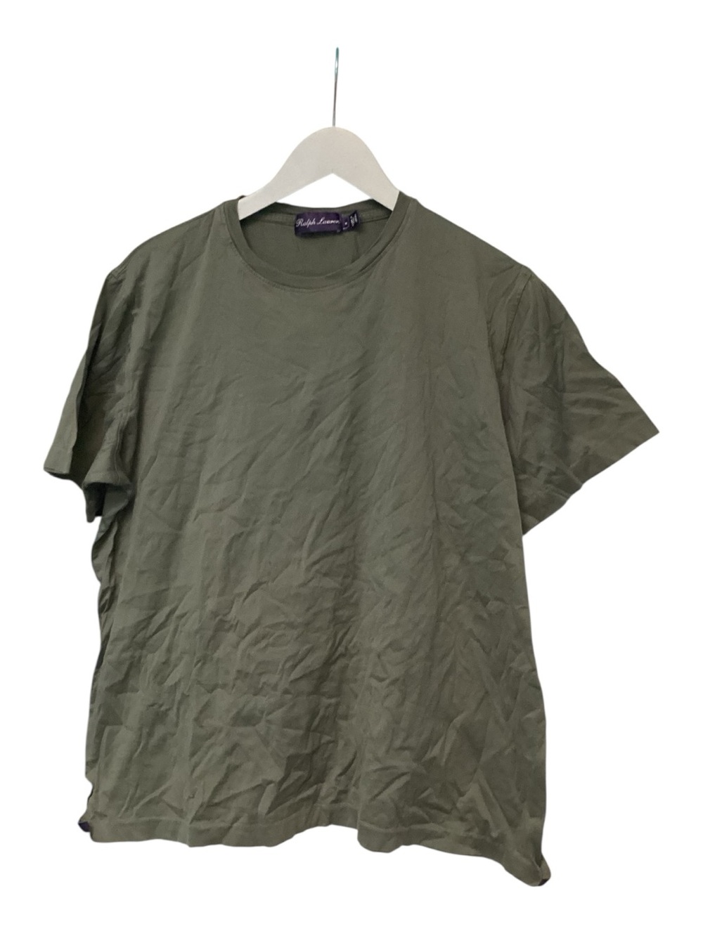 Ralph Lauren Purple Label Olive Green Cotton Tee Shirt
